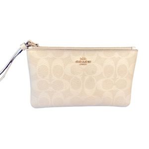 Coach wristlet- off white